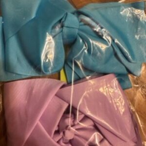 Bundle of (2) 8" Double Stacked Boutique Bows   B8141  Handmade NWT Boutique